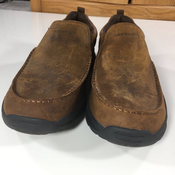Skechers Relaxed Fit Expended - Seveno Slip On Shoes Mens Size 13 Brown 66146 main image 5
